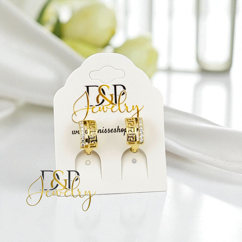 14K GOLD FASHION HOOP EARRING HP740