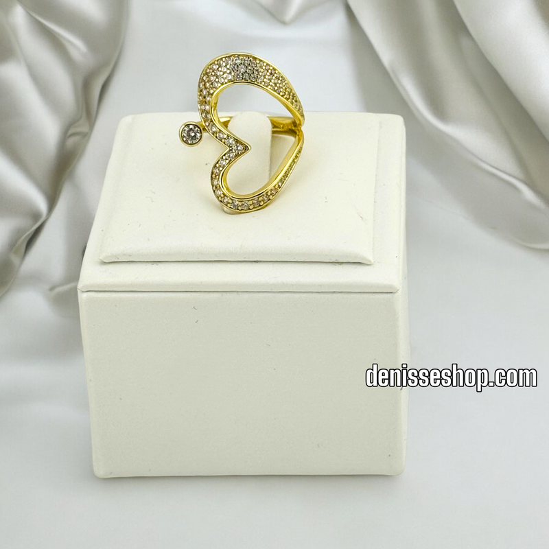 14K ADJUSTABLE FASHION HEART RING RG244