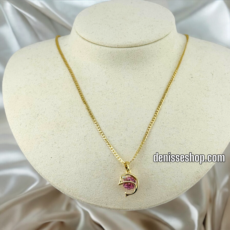 14K WOMEN/GIRL CUTE PINK DOLPHIN PENDANT P523