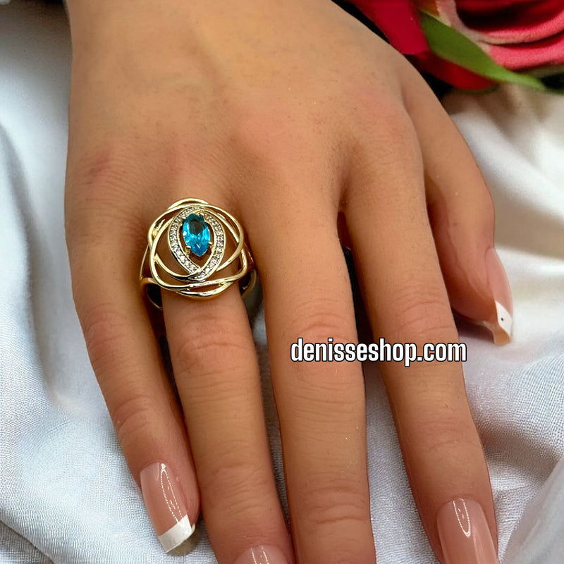 14K BLUE RING