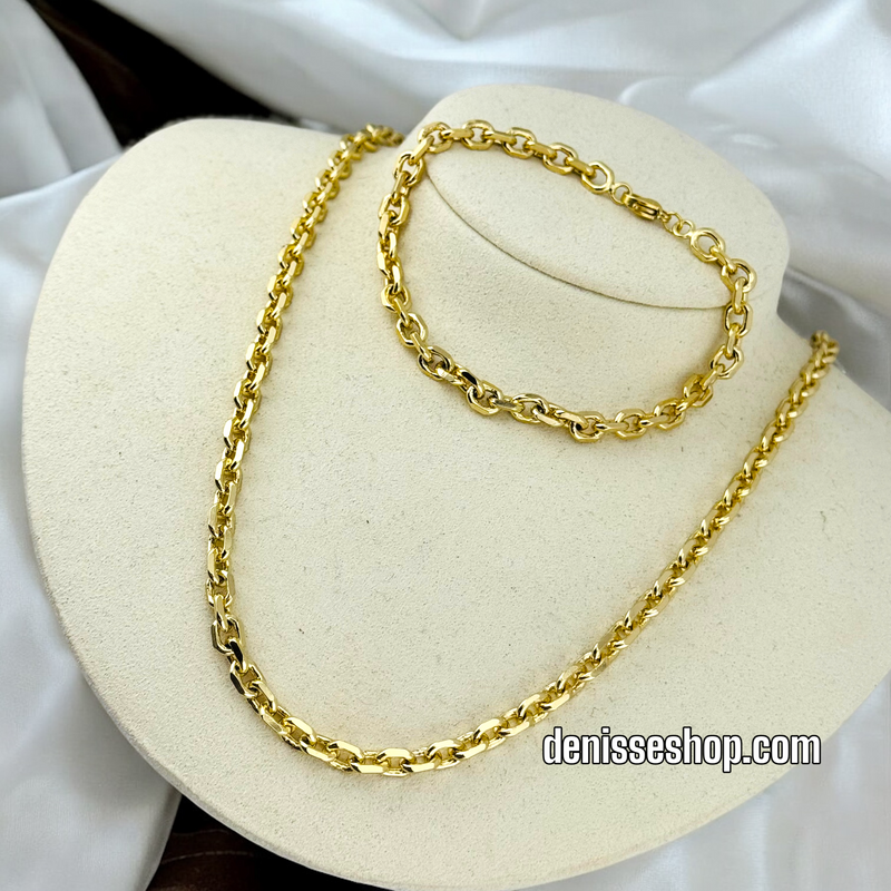 14K GOLD / NECKLACE/ BRACELET SET N66