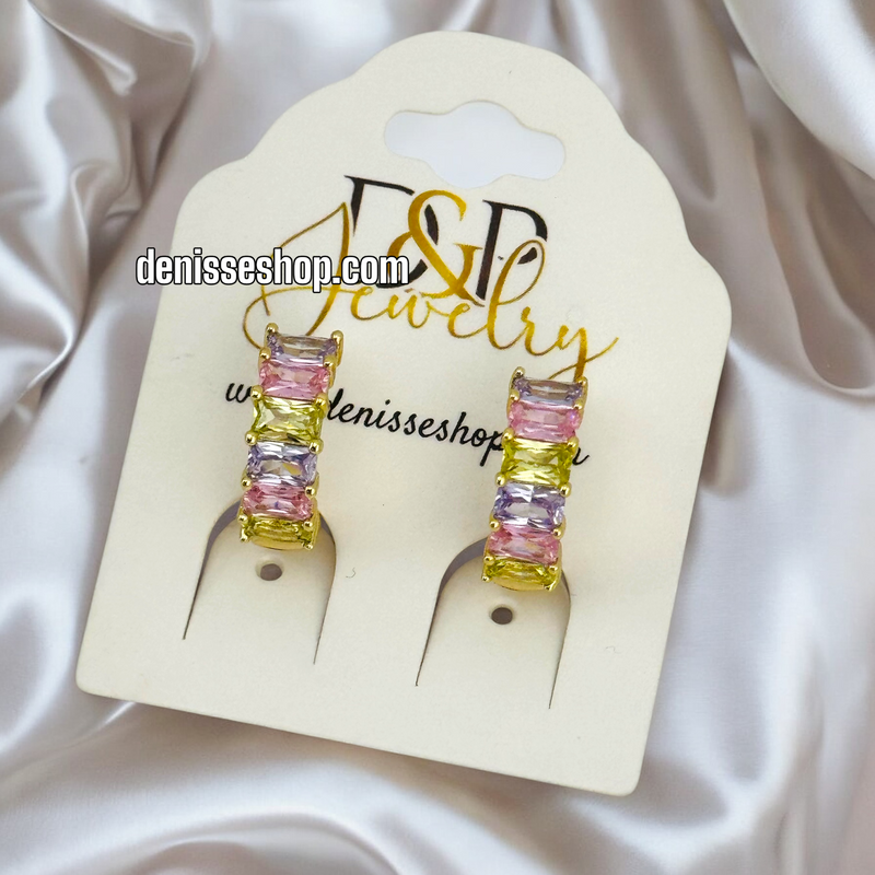 14K SOFT COLORS HOOP EARRING HP553