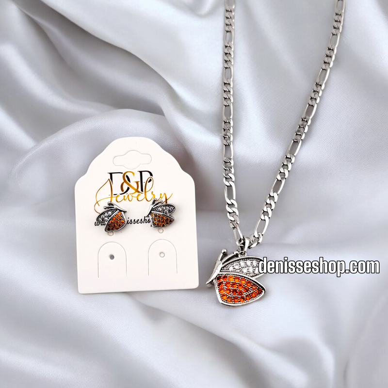 SILVER BUTTERFLY SET 18&