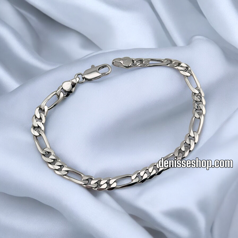 FIGARO CUBAN SILVER BRACELET 8&