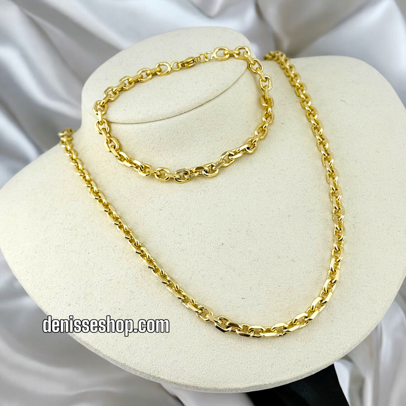 14K GOLD / NECKLACE/ BRACELET SET N66