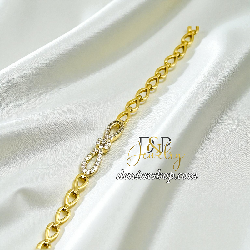 14K GOLD BOW BRACELET BR860