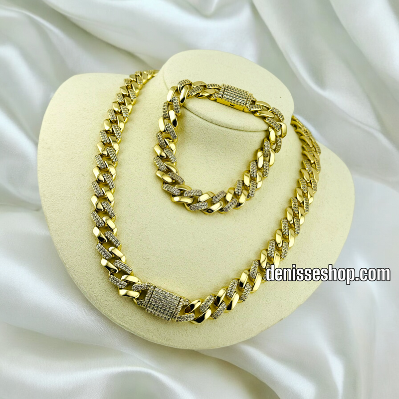 14K DIAMOND MONACO WITH BRACELET SET N33