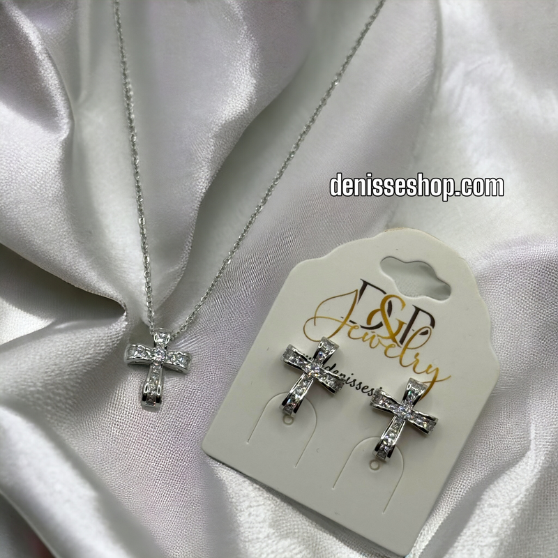 14K CROSS NECKLACE SET C1158