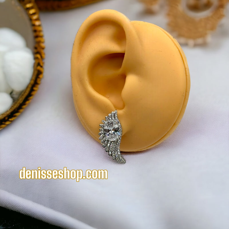 WHITE STONE ANGEL EARRING E268