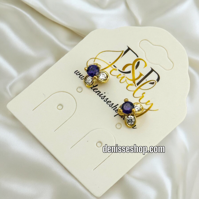 14K PURPLE EARRING E584