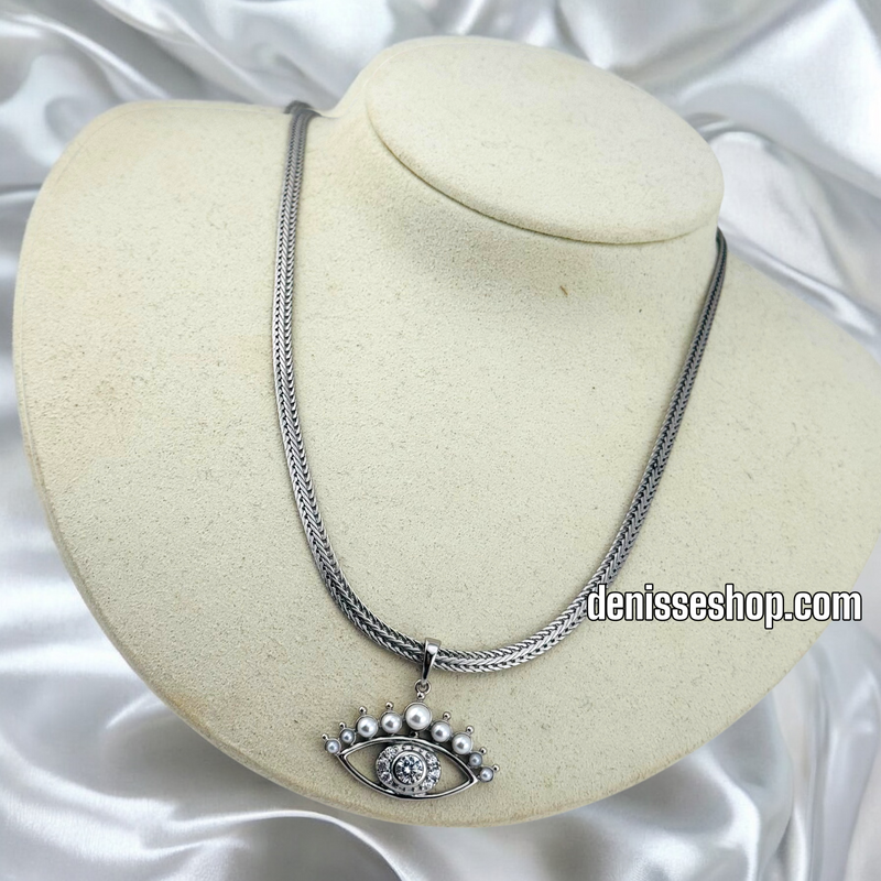 14K WOMAN SILVER EYE PENDANT P601