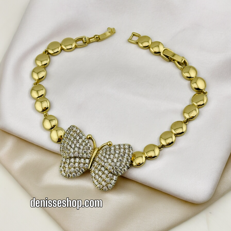 14K BUTTERFLY GOLD BRACELET BR348