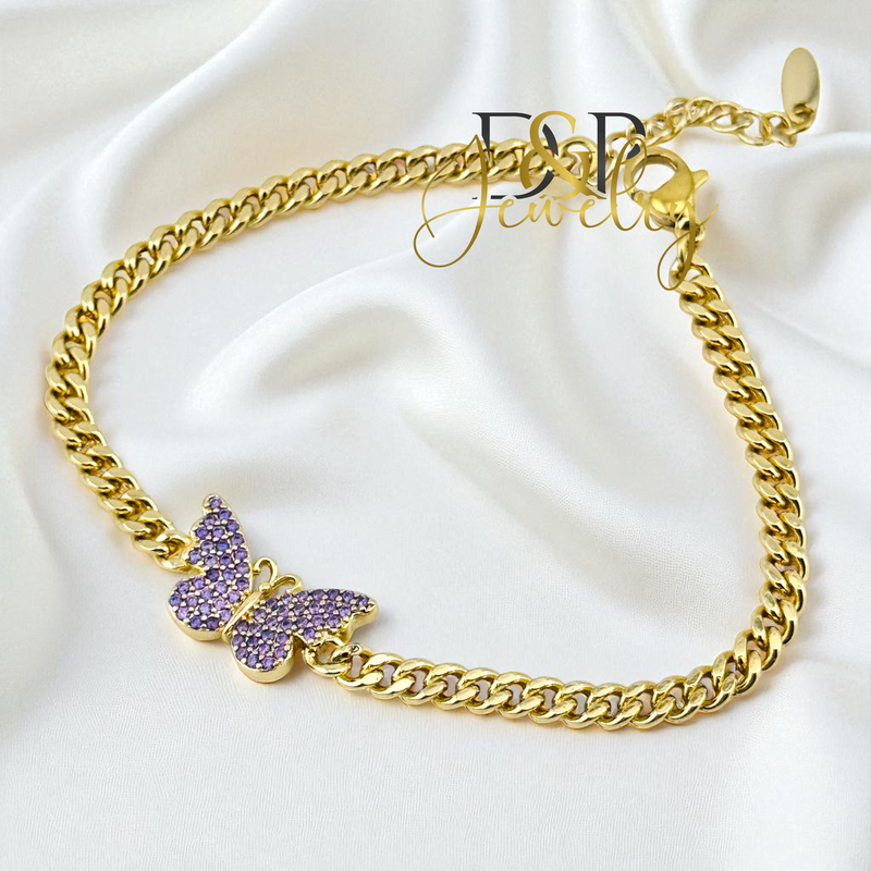 14K BUTTERFLY BRACELET BR801