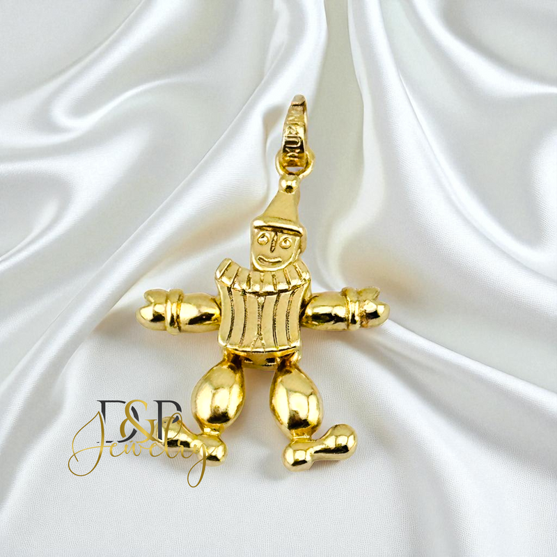 14K GOLD CLOWN PENDANT P884