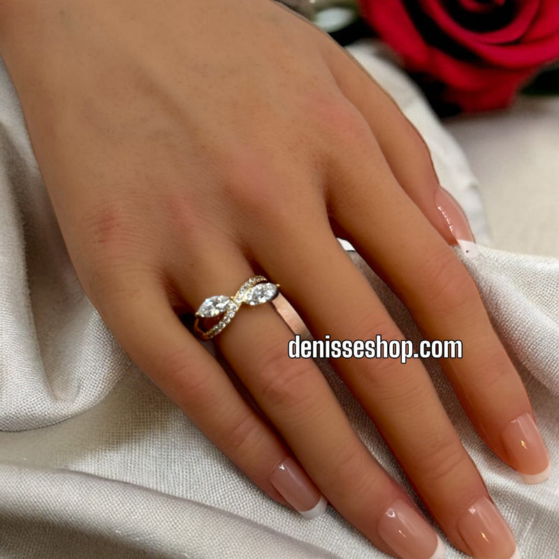 14K WHITE RING RG121