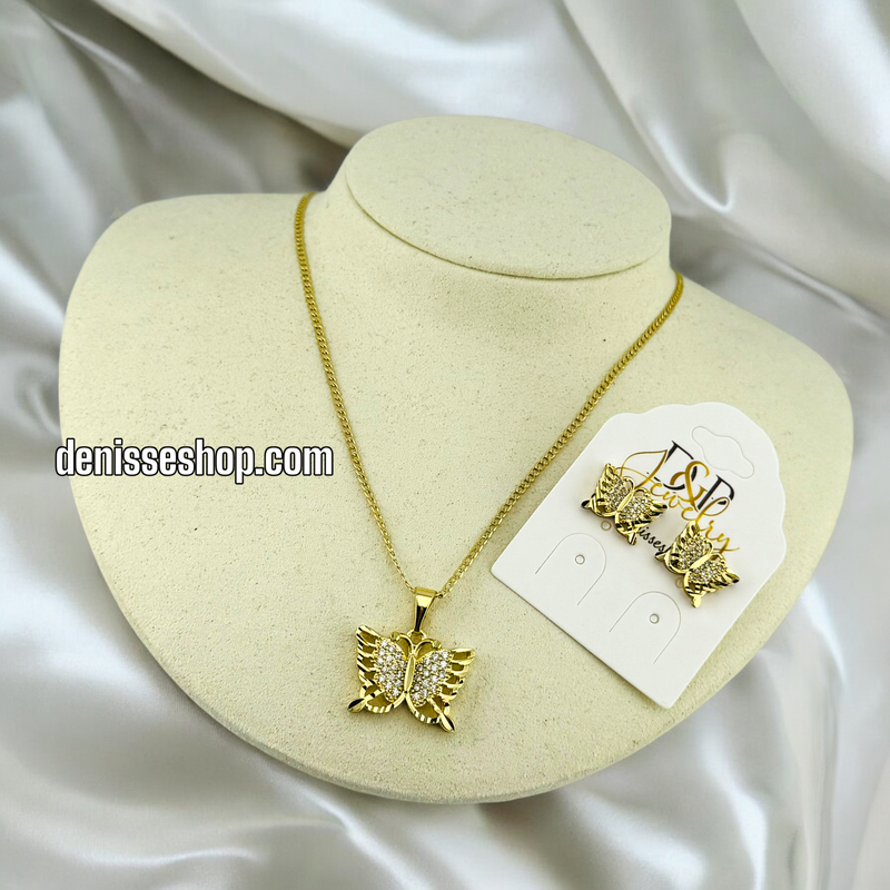 14K / WOMEN / BUTERFLY NECKLACE SET N117