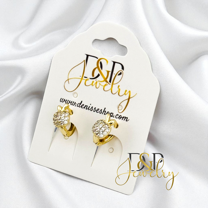 14K APPLE SMALL HOOP EARRING HP781