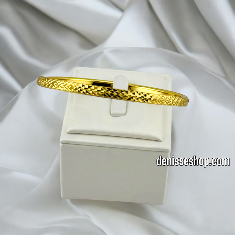 14K FASHION GOLD BANGLE BR484