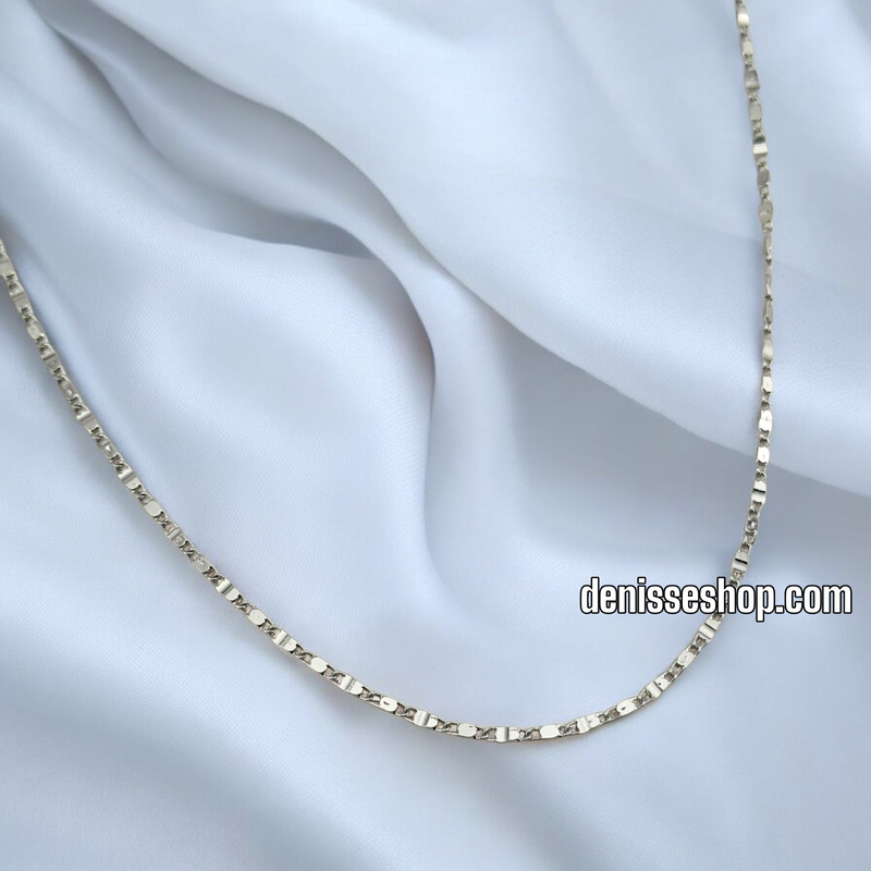 14K SILVER MIRROR DESIGN CHAIN CH055