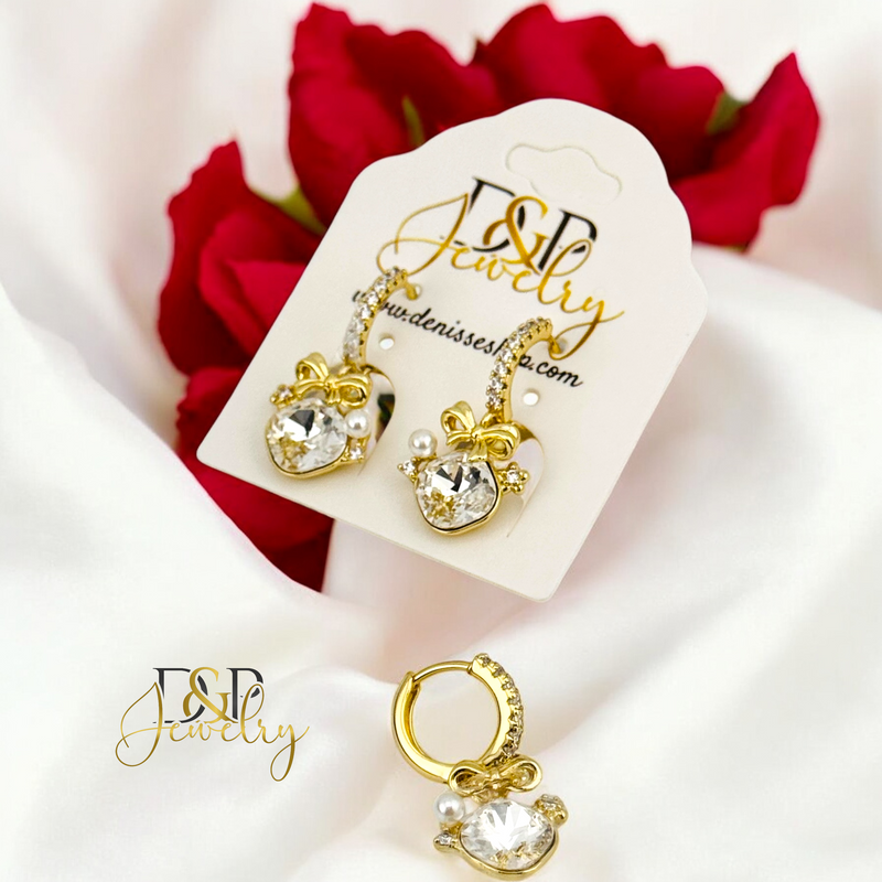 14K ELEGANT  DESIGN HOOP HP693