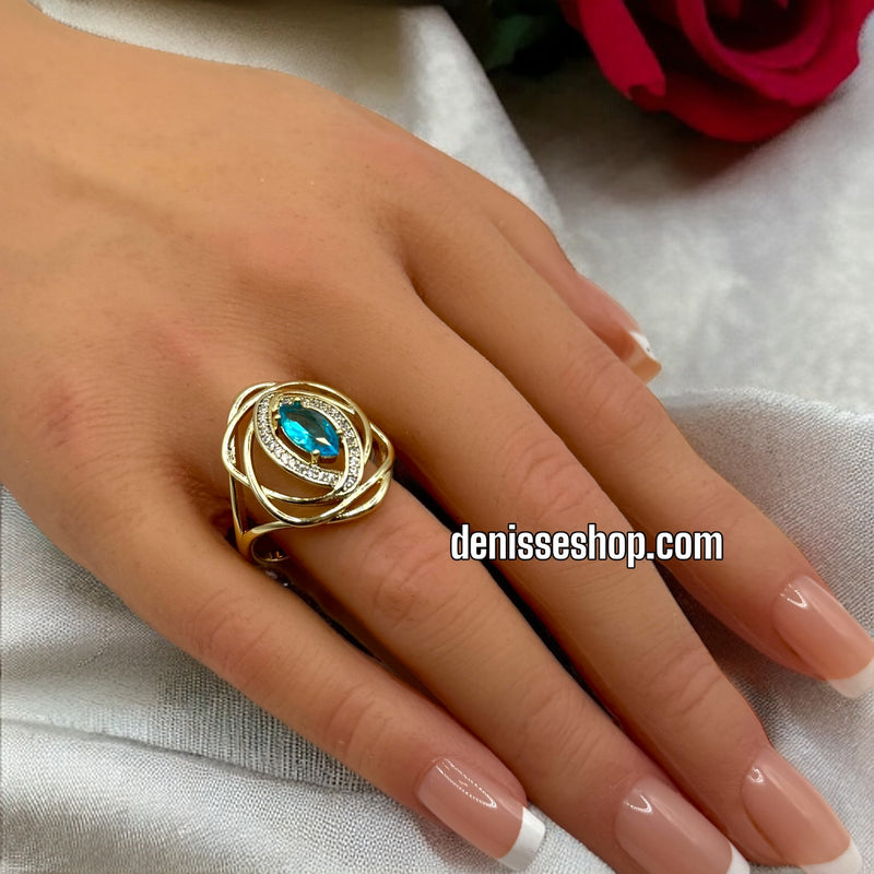 14K BLUE RING