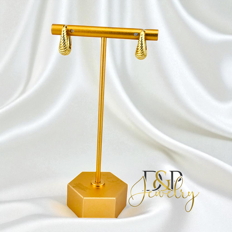 14K SMALL GOD HOOP EARRING HP761
