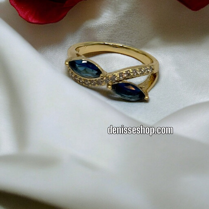 14K DARK BLUE RING RG124