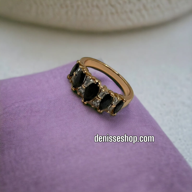 18K Black Stone Ring RG104