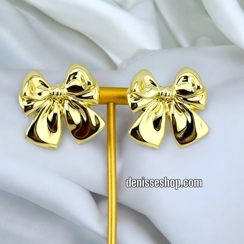 14K FASHION GOLD EARRING E589