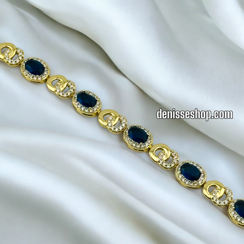 14K BLUE DESIGN BRACELET BR493