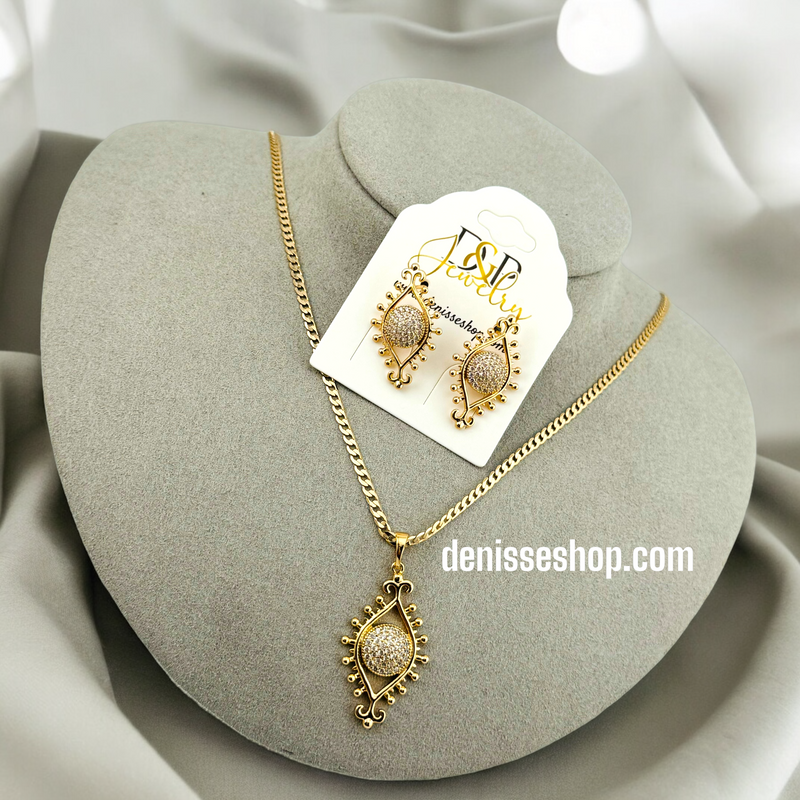 18K EYE NECKLACE SET 18&