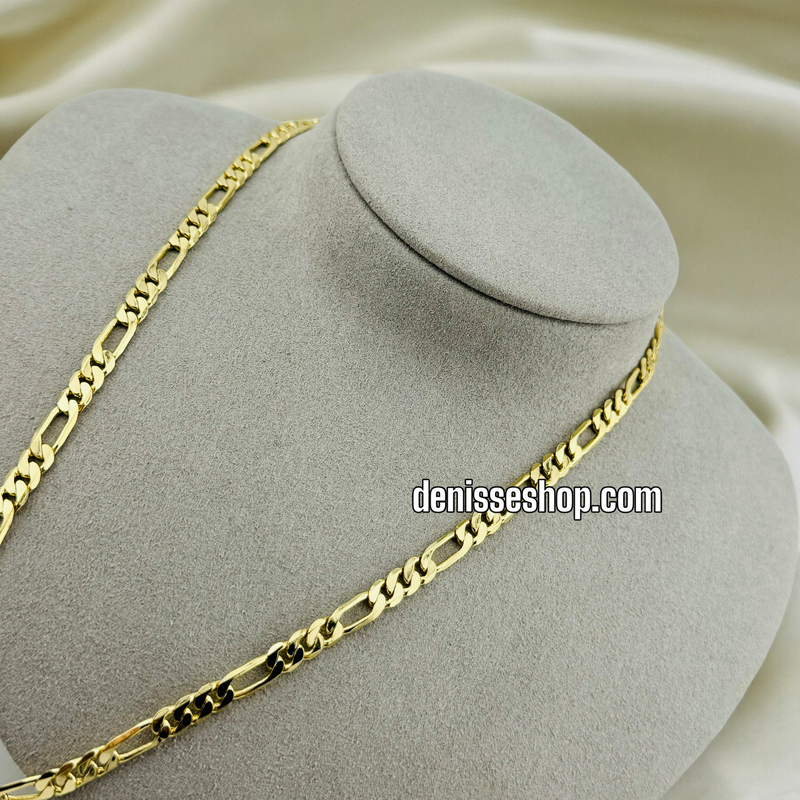 14K 8MM MEN / WOMEN FIGARO LINK CHAIN NECKLACE 22” CH035