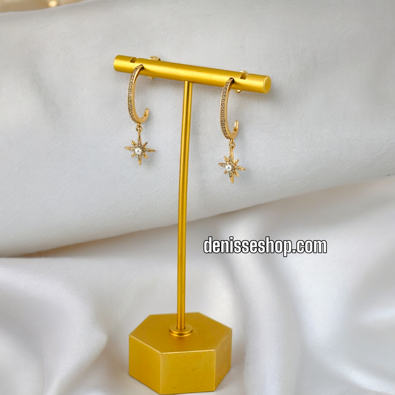 18K STAR EARRINGS E531