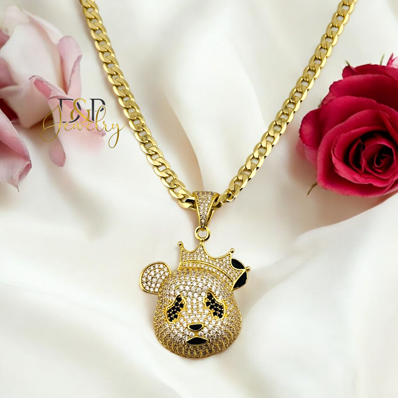 14K BIG HIP HOP PANDA PENDANT P765