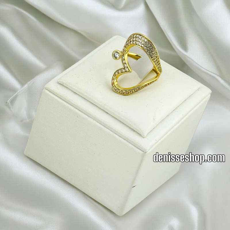 14K ADJUSTABLE FASHION HEART RING RG244