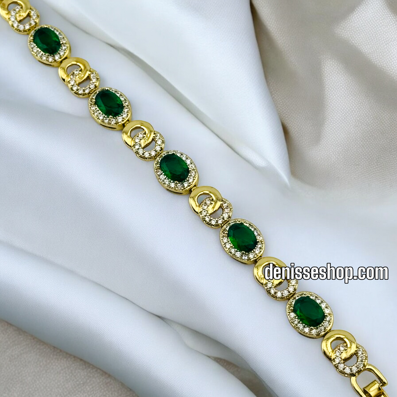 14K GREEN DESIGN BRACELET BR494