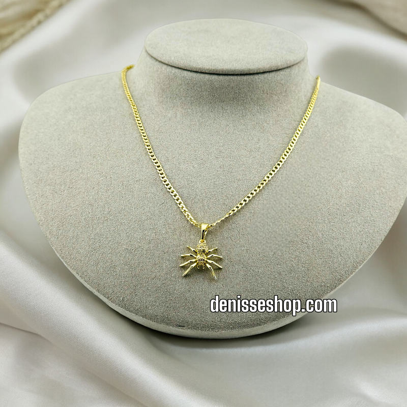 14K SPIDER NECKLACE SET  18&