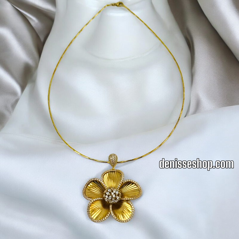 14K / WOMEN FLOWER FASHION NECKLACE N104