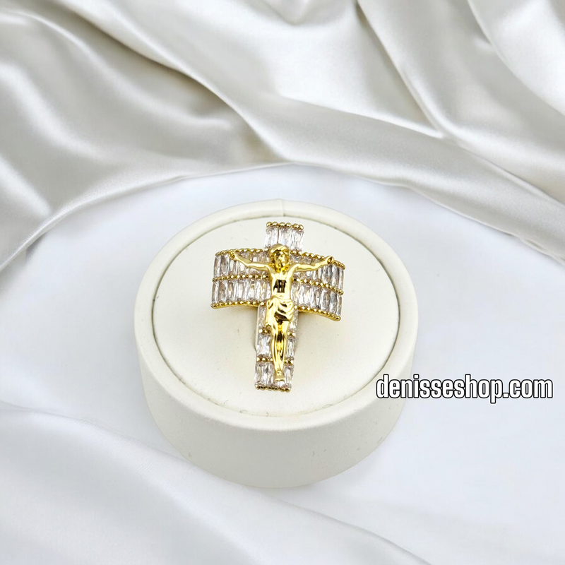 14K WOMEN LUXURY CRUCIFIX RING RG346