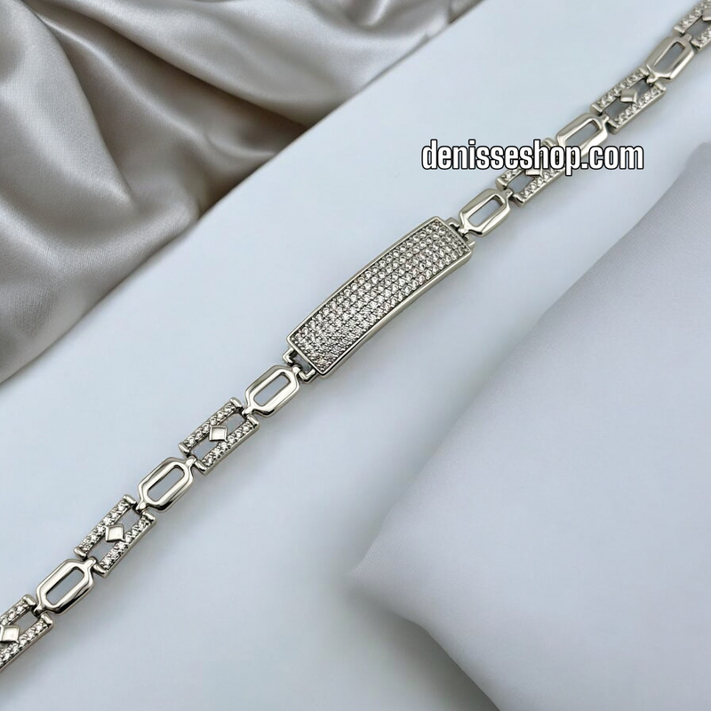 14K WOMEN FASHION SILVER BRACELET BR607