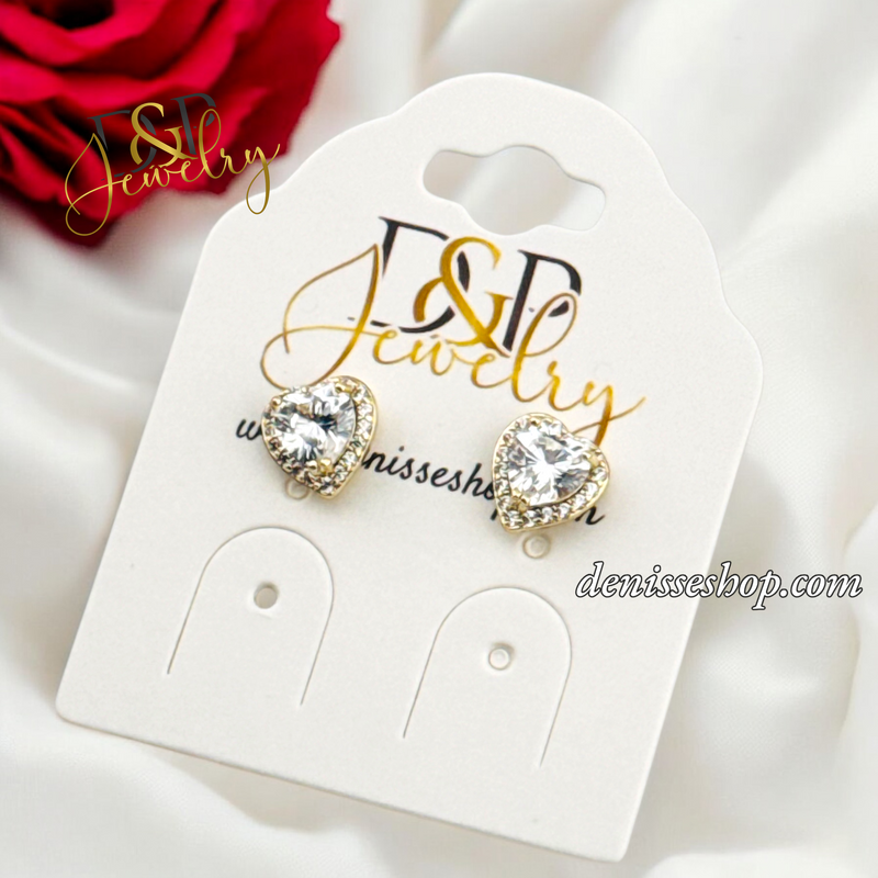 14K SMALL HEART EARRING E809