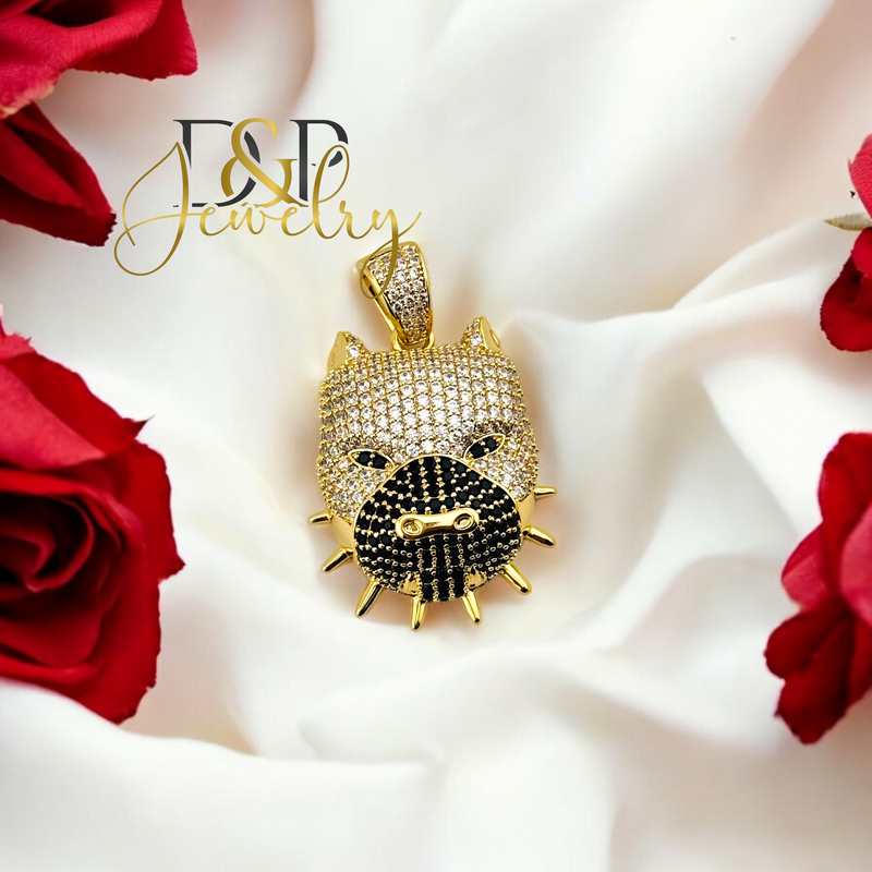 14K BULLDOG PENDANT P790