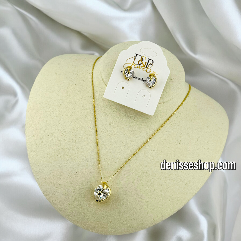 14K / WOMEN / GIRL HEART NECKLACE SET N127