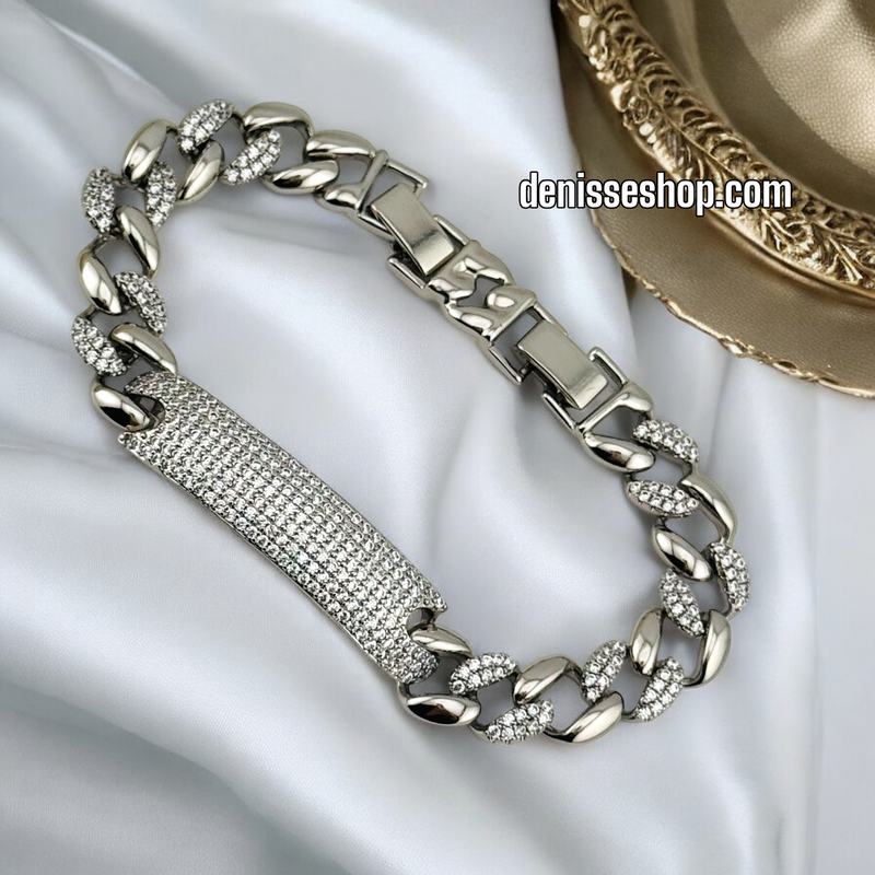 14K WOMEN FASHION CUBAN BRACELET BR608