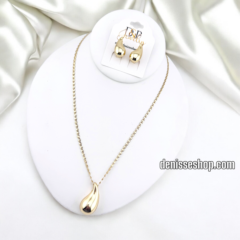 14K FASHION GOLD DROP NECKLACE SET N220