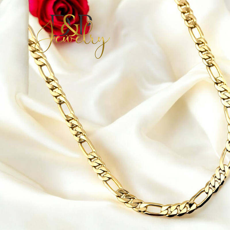 14K FIGARO CHAIN CH118 6mm