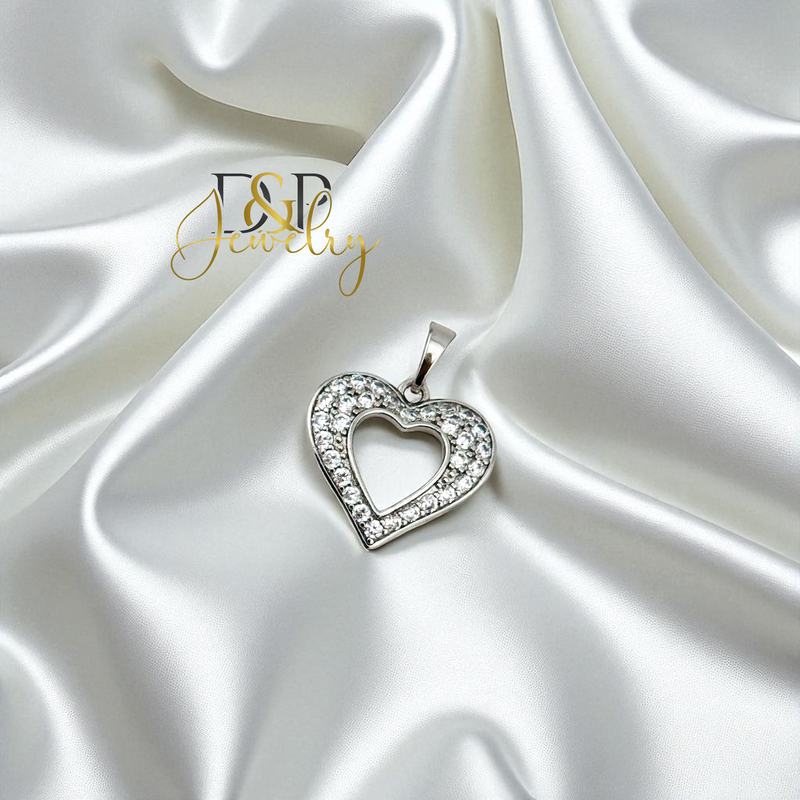 14K SILVER/HEART PENDANT P921