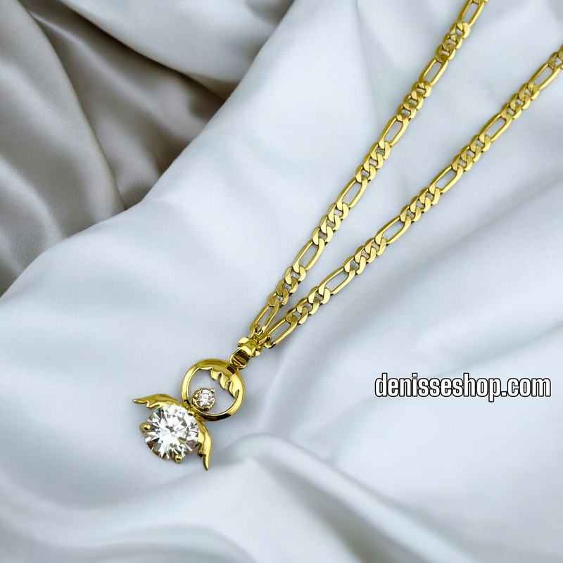 14K SHINY WHITE ANGEL PENDANT P520