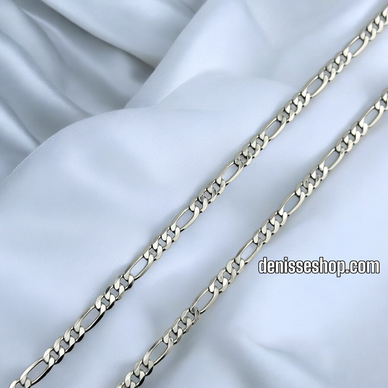 14K SILVER FIGARO DESIGN CHAIN 3MM CH058