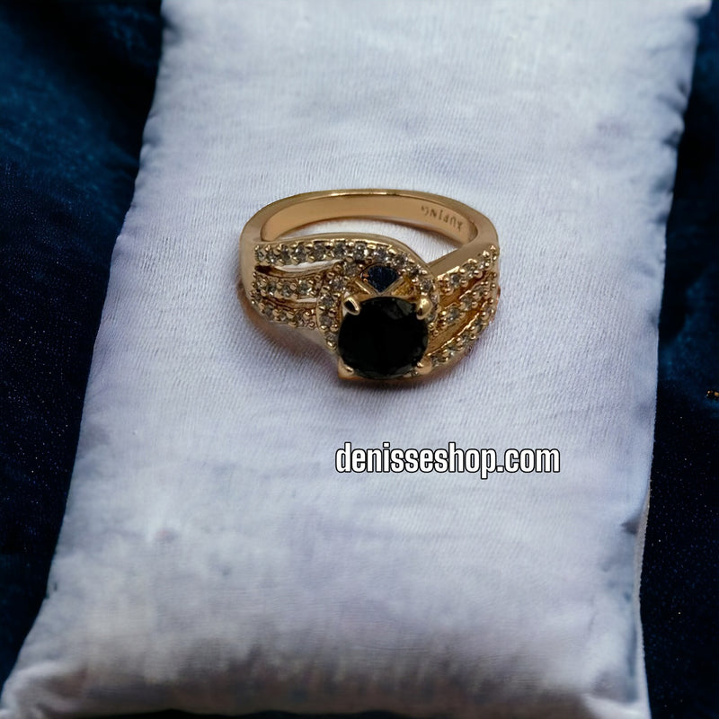 18K Black Stone Ring